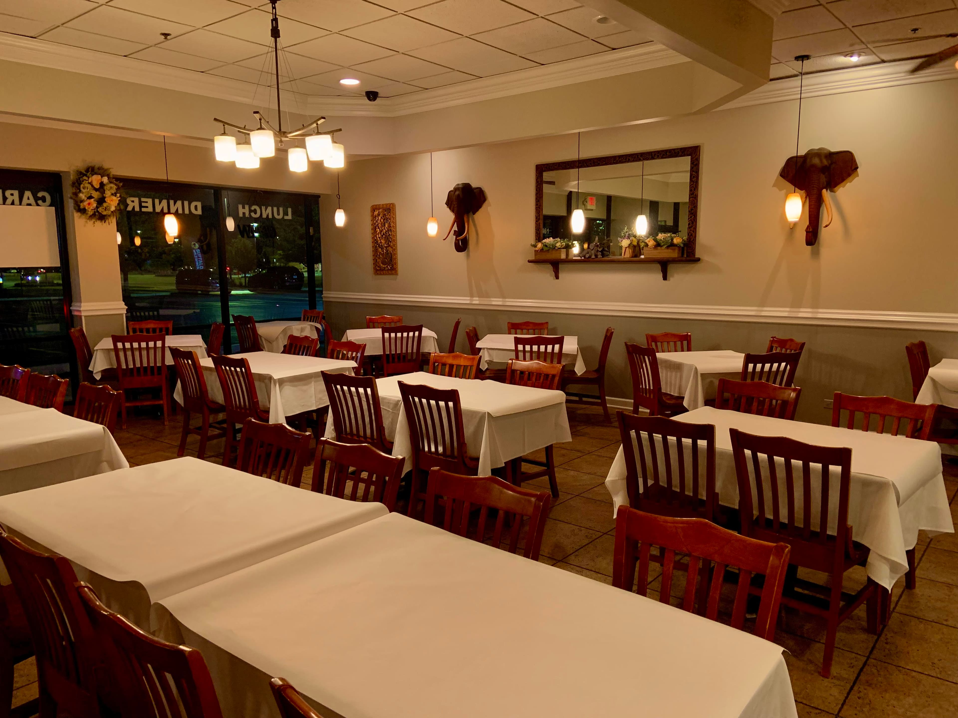 MalyThai restaurant dining room with elegant table settings